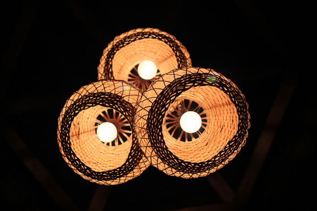 Cool lamps at Lost Paradise Inn at Roatan, Honduras