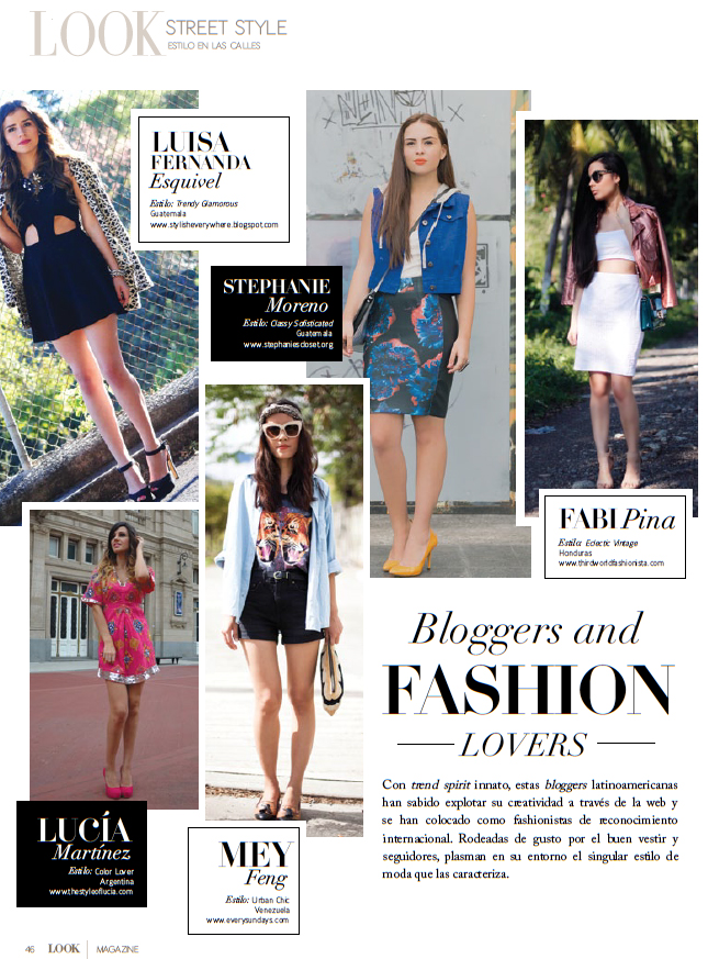 Look Magazine Guatemala feature - Bloggers and Fashion Lovers